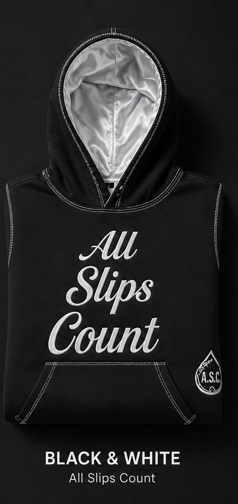 All Slips Count hoodie collection detail image